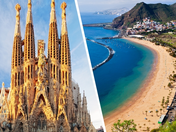 7 Nights Stay  In Barcelona  And Tenerife