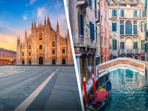 Stunning 4 nights Milan  And Venice