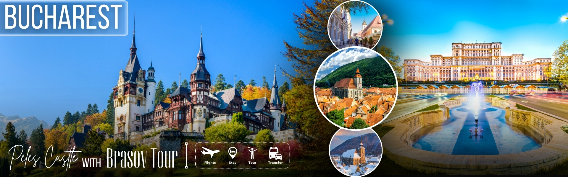Peles Castle with Brasov Tour with transfers